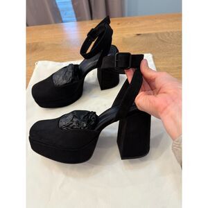 Pull&Bear Platform shoes with heel and back strap EU 39